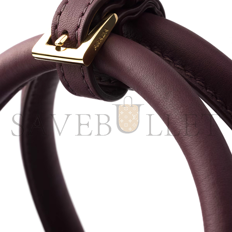 PRADA BUCKLE MEDIUM SUEDE BAG WITH BELT 1BA434 (32*23*11cm)